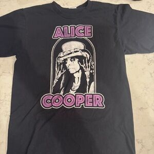 Alice Cooper Graphic Band Tee Black Rock Concert T-Shirt Size Small